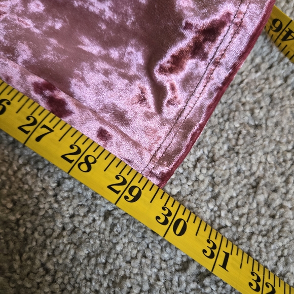 Urban Renewal Velvet Mauve Flare Sz L Large 70s Center Slit Festival Pants - Picture 12 of 12